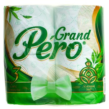 Т/бумага 3-сл. "Grand Pero" Зеленый чай (уп=4шт/14м) 1/12