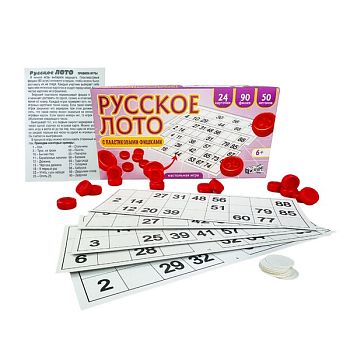 Лото Русское с пласт.бочонками   4,5*20,3*10,4
