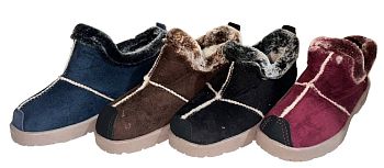 Бабуши Фтора 646 замша, черные/синие/шоколадные/вишня р.37-41 6пар Бабуши Фтора 646 замша, черные/синие/шоколадные/вишня р.37-41 6пар