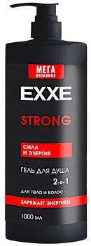 Гель для душа EXXE MEN 2в1 "Сила и энергия" STRONG 1000 мл 1/4