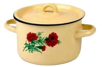 Кастрюля 1,5 литра Череповец эмалированная с рисунком 1с15с/1 1/8