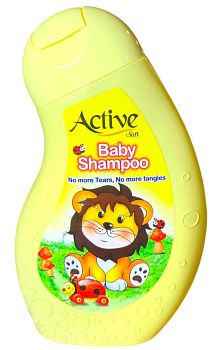 Шампунь детский ACTIVE Иран "Львеночек" 0+ Аромат банана  250мл (0638) 1/16