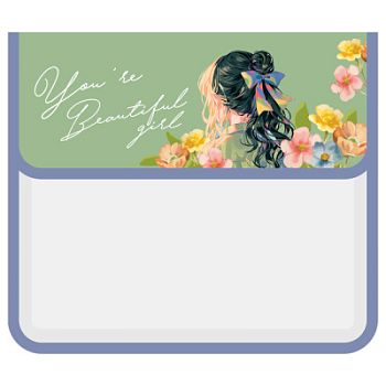 Папка для тетр 1от А5 ArtSpase "Beautiful Girl" пластик на липучке 0003