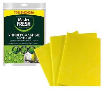 Салфетка Master FRESH  универсальные виск.пов. плотн 30*38 3шт (3145) 1/36