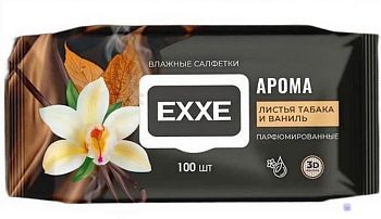 Салфетки влажные  EXXE Листья табака и ваниль (уп.100шт)  1/12