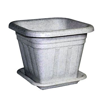 Горшок 2,5 литра Кашпо Квадрат белый г.Пятигорск