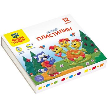 Пластилин 12цв "Енот в сказке" 120г  41710