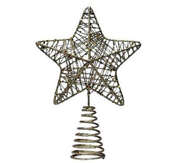 Верхушка на елку Звезда 18*22см SD566 ассорти 1/168