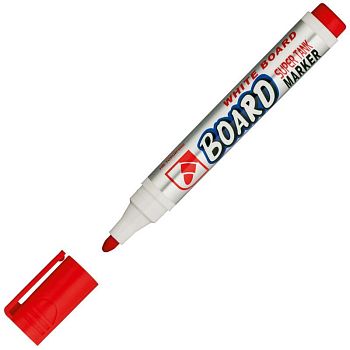 Маркер для белых досок красный пулевидный 3 мм 12 штук