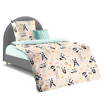 КПБ бязь ЛидерТекс 1,5сп Пандочки с 1 наволочкой 70*70