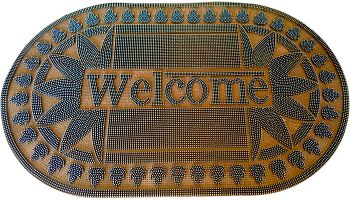 Коврик резиновый ворс прих. 45*75 Велком овал 1/30 Коврик резиновый ворс прих. 45*75 Велком овал 1/30