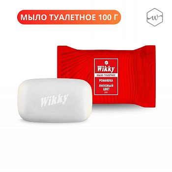 Мыло туалетное Wikky Ромашка и липовый цвет 100гр 1/72шт