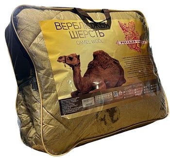 Одеяло ЗИМА Верблюжья шерсть Русская сказка Тик 2,0 сп