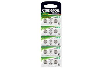 Батарейки Camelion G10/LR1130/LR54/389/390/SR1130W/AG10 блист10шт АЛК 1/10