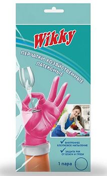 Перчатки латексные "Wikky" XL /120
