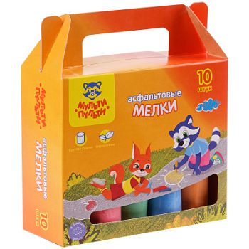 Набор мела цветного 5цв Мульти-Пульти 10шт круглые 299013
