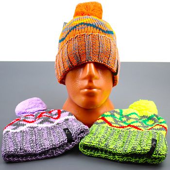 Шапка М и Ж. флис GOLFSTREM орнамент 1/100