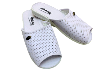 Тапочки мужские домашние. ФРИВЕЙ М-7 открытый нос,белые 6пар Тапочки мужские домашние. ФРИВЕЙ М-7 открытый нос,белые 6пар