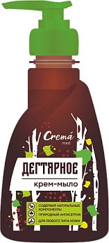 Мыло жидкое крем CREMA med Дегтярное 250мл 30ш