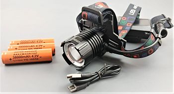 Фонарь на голову HT-1005 1LED,аккум 1/50 Фонарь на голову HT-1005 1LED,аккум 1/50