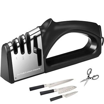 Точилка для ножей и ножниц ручная,механическая 4в1 1/80