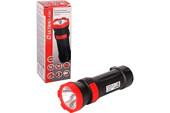 Фонарь аккум. ручной ULTRAFLASH led3849 1св/д  черн-красн пласт вилка 220V