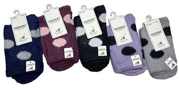 Носки Ж. ангора Мини 2886 пух , норка , фламинго 10/360