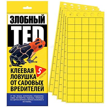 Ловушка клеевая Злобный Тэд Пластина 5шт Рости /50шт