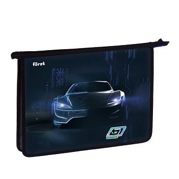 Папка для тетр 1отд  А4 Forst "Extra Power" 340*245*40 пластик на молнии 50316