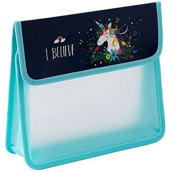 Папка для тетр 2отд  А5 ArtSpace"Unicorn" 230*215*40 пластик на липучке 48911