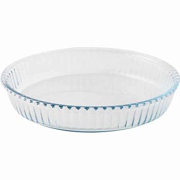 Форма для запекания круглая 1,6л Teco 27,7см боросиликатное стекло 1/8 TC-BF1600-2