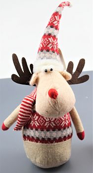 Фигура Олень в колпаке 35см (нос светися) L57 1/6