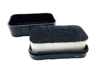 Губка для обуви STEP черная (течёт пропитка) 10/100