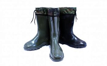 Сапоги мужские. Корнетто из ПВХ черные с камуфляжным надступом утепленные р.41-45 10пар СМ05.1У *