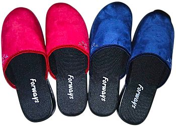 Тапочки Ж. дом. Фтора 837(МАЛЕНЬКИЙ БАНТ СТРАЗЫ) закр.нос р.36-40 6п *