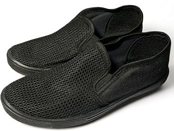 Кеды М. Сетка М-13/1 (055) с пяткой 2 резинки черные р.40-45 7п*