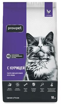 МЕРКУРИЙ Корм для кошек с курицей PROVIPEТ 10кг