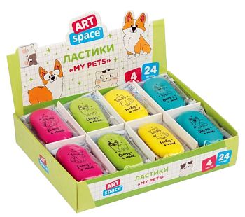 Ластик ArtSpace My Pets овальный 60*28*12 мм