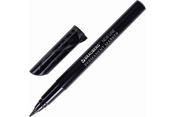 Маркер перманентный Brauberg new line черный 2 мм. по 12шт 152209