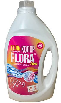 Гель для стирки Flora Color 2,3л для цвет.белья/6шт