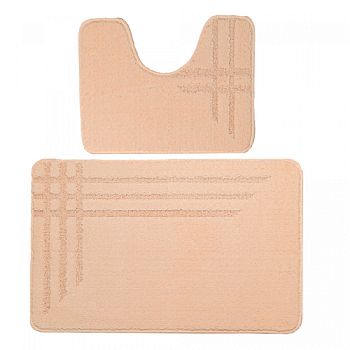 Коврик набор 60*100 50*60 DKTX Comfort Linea 10мм кремовый 1/25 Коврик набор 60*100 50*60 DKTX Comfort Linea 10мм кремовый 1/25