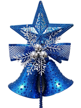 Игрушка на елку Звезда с Колокольчиками 8см  КС1203 1/160