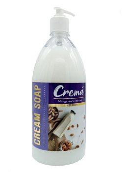 Мыло жидкое крем CREMA soft touch Миндальное молочко 1 литр 1/12шт