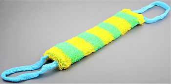 Мочалка для тела МАХРОВАЯ полосатая 10/100