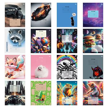 Тетрадь 12л КЛЕТ "Super Mix -15" эконом 1/ 