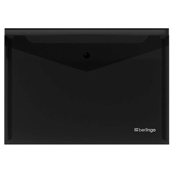 Папка-конверт на кнопке А4(черная) EFb_04107 200мкм 10шт.