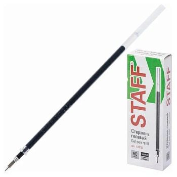 Стержень гелевый черный Staff Basic GPR-232 135мм узел 0,5мм линия 0,35мм 170232 по 50 шт